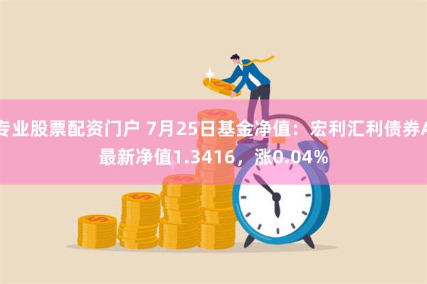 专业股票配资门户 7月25日基金净值：宏利汇利债券A最新净值1.3416，涨0.04%