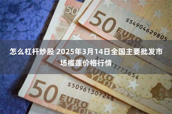 怎么杠杆炒股 2025年3月14日全国主要批发市场榴莲价格行情